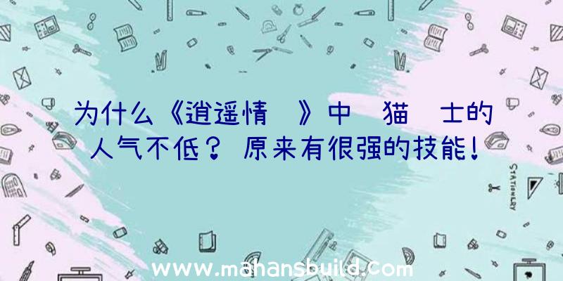 为什么《逍遥情缘》中龙猫骑士的人气不低？